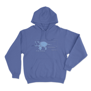 Schematic Possum Unisex Hoodie Blue